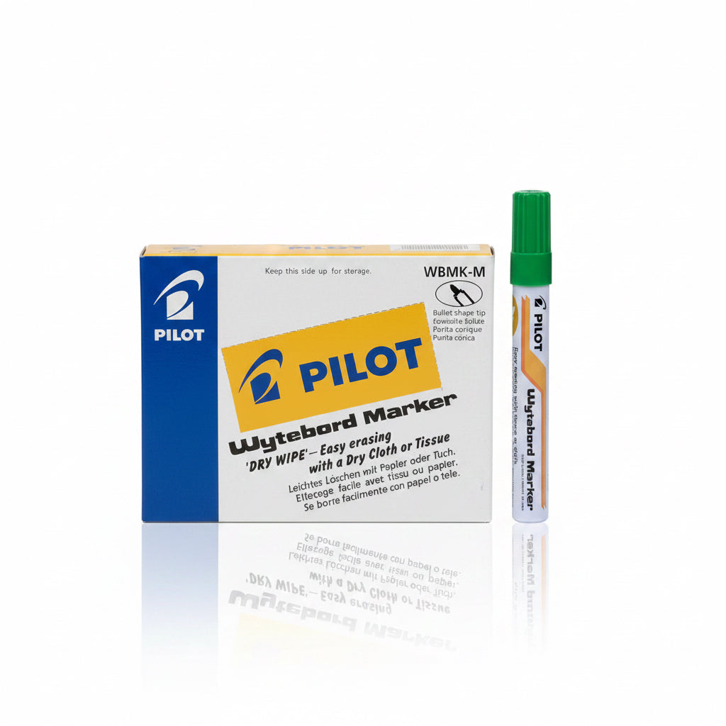 Pilot wyteboard marker Green x12 Bullet shape / بايلوت ماركر سبورة بيضاء أخضر × 12 شكل رصاصة