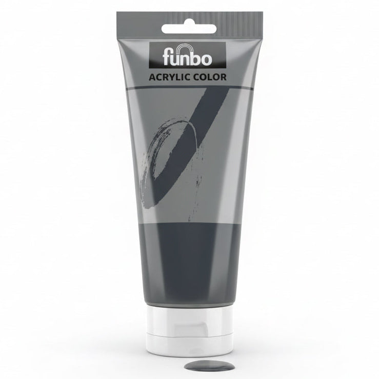Funbo Acrylic Color Paint 200 ml - Black / دهان أكريليك فنبو 200 مل