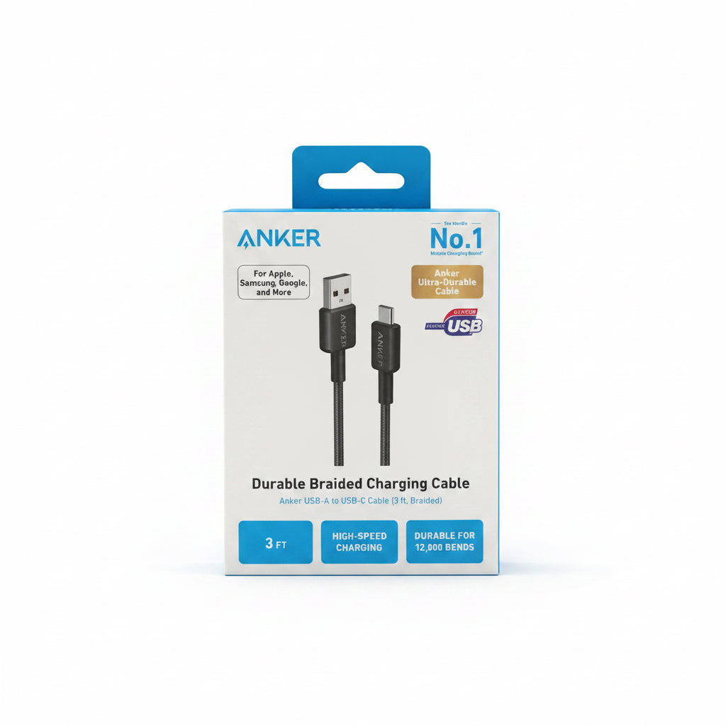 ANKER USB-A to USB-C Cable (3ft. braided)