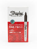 Class Staylee Permanent Marker FINE POINT 12 Pcs Black / 12 أقلام تحديد دائمة كلاس ستايلي رأس رفيع، عدد