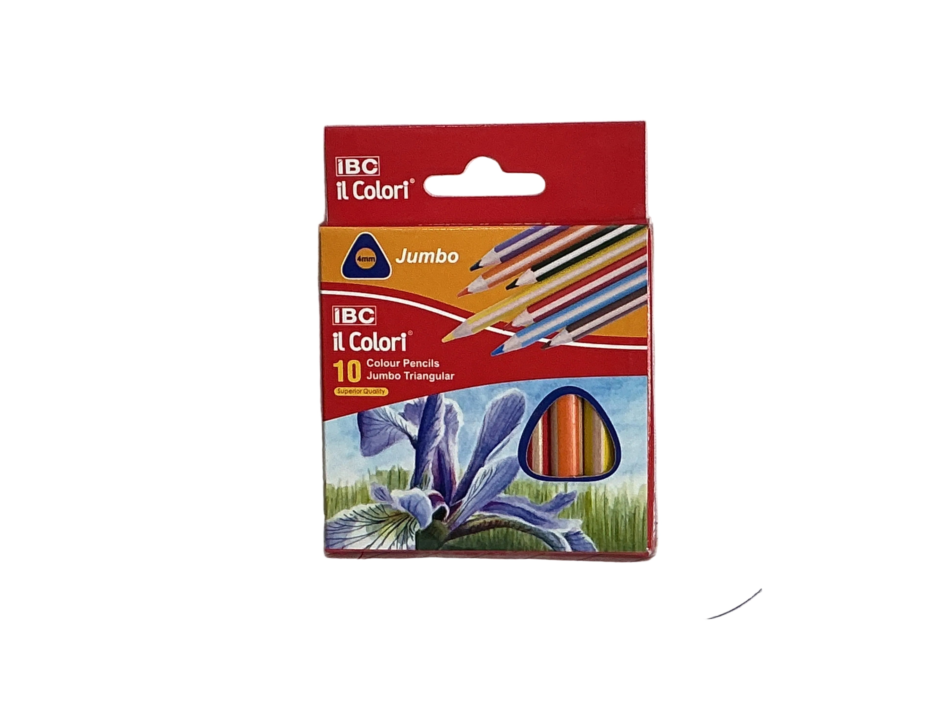 Ibc Il Colori 10 Colour Pencils Jumbo Triangular / IBC إل كولوري 10 قلم تلوين جامبو مثلث