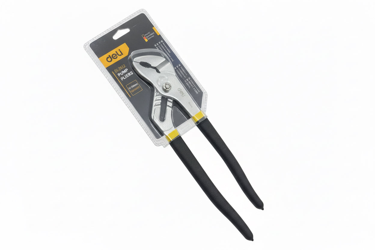 Deli Pump Pliers 12" (12–65mm Capacity) / كماشة مضخّة دِلي سعة 12–65 مم