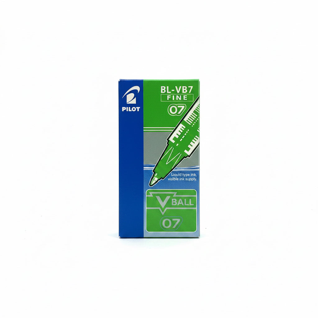Pilot BL-VB7 0.7 V-ball x12 Green / بايلوت BL-VB7 0.7 V-ball ×12 أخضر