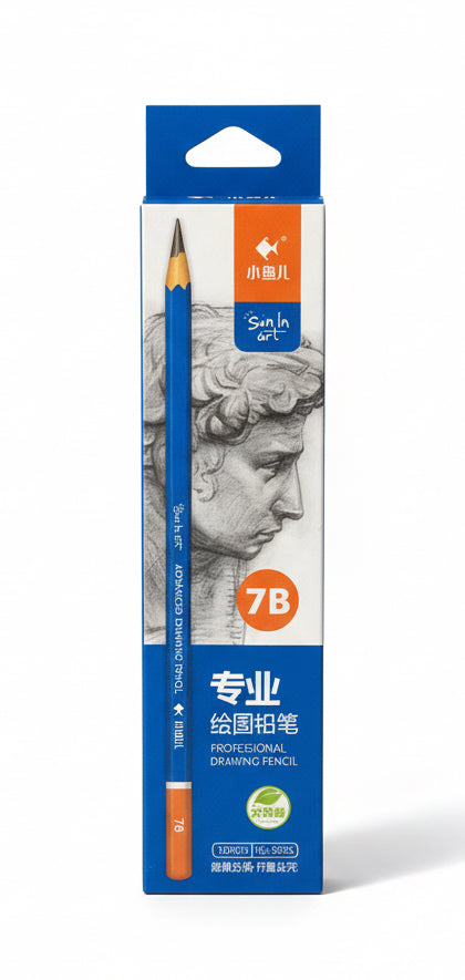 Little Fish PROFESSIONAL DRAWING PENCILS 7B / ليتل فيش أقلام رسم احترافية 7B