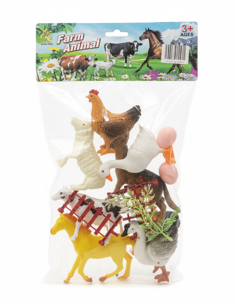 Plastic farm animals Shapes / حيوانات مزرعة بلاستيكية