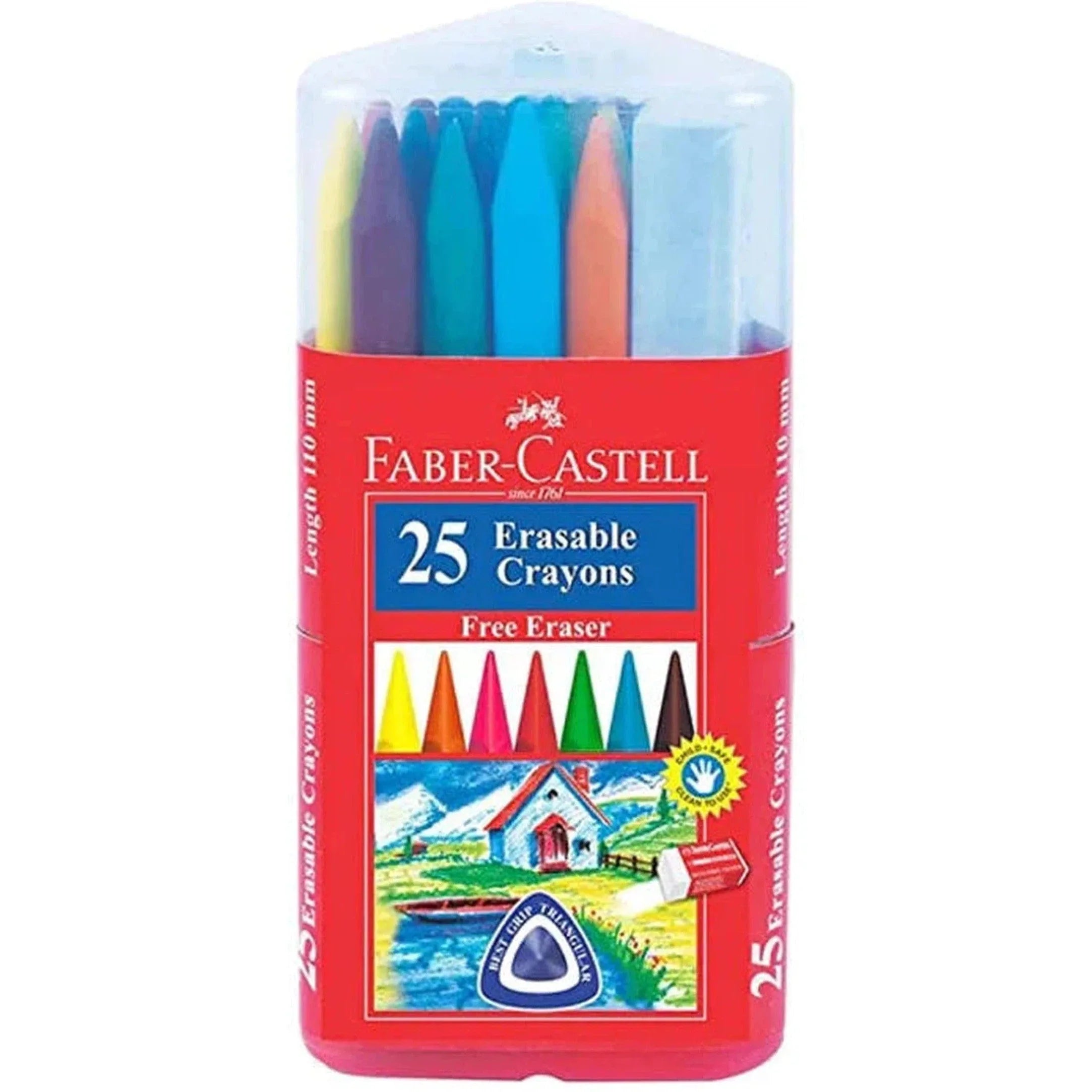 Faber Castell 25 Erasable Crayons / فابر كاستل 25 شمع قابل للمسح