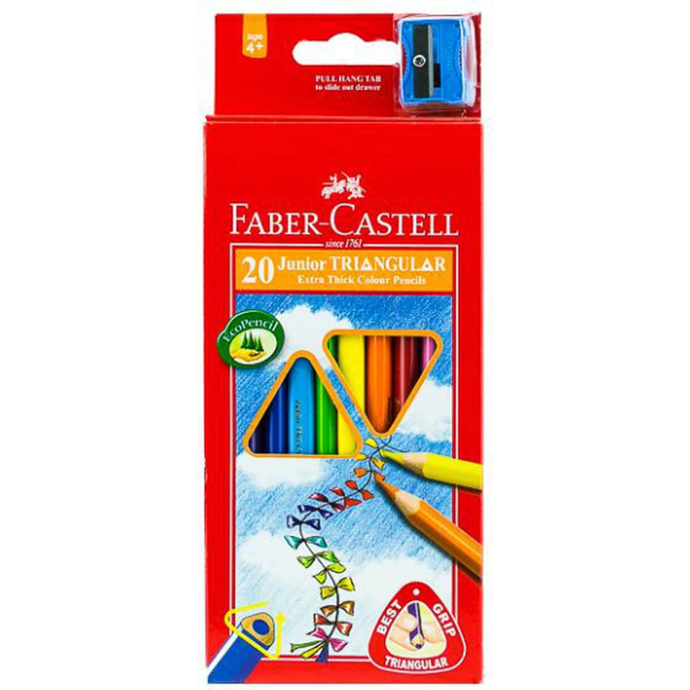 Faber Castell 20 Junior Triangular Thick Pencils / فابر كاستل 20 قلم ثلاثي سميك جونيور