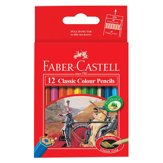 Faber Castell 12 Classic Colour Pencils / فابر كاستل 12 قلم تلوين كلاسيك