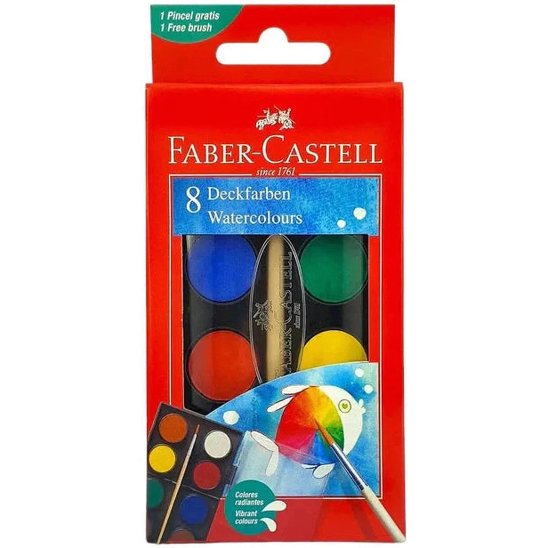 Faber Castell 8 Watercolours / فابر كاستل 8 ألوان مائية