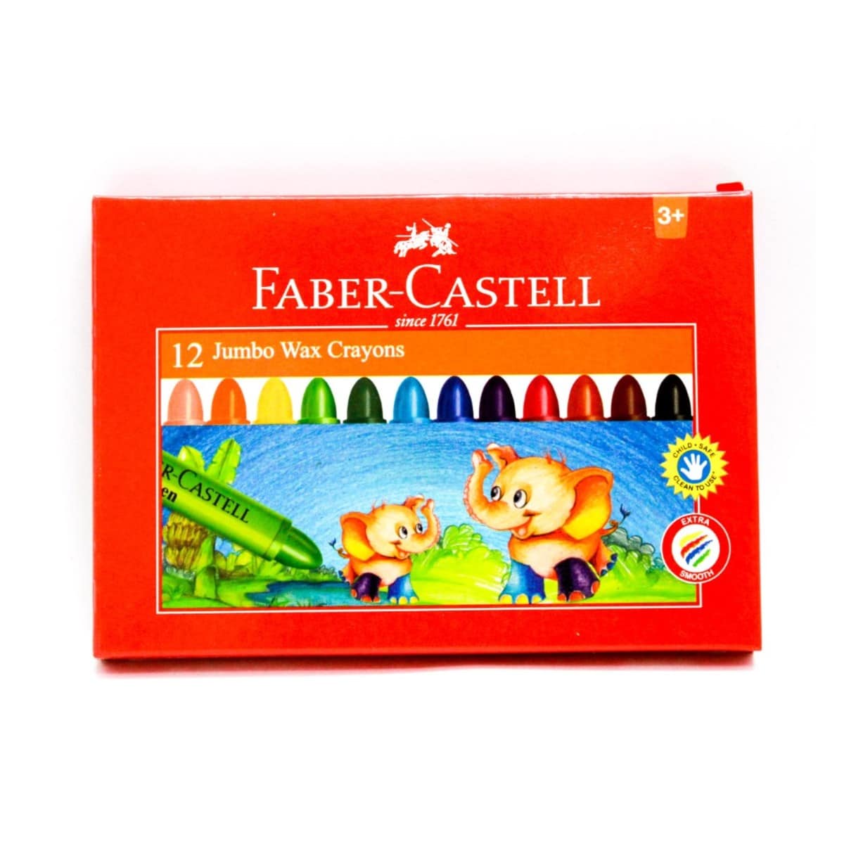 Faber Castell 12 Jumbo Wax Crayons / فابر كاستل 12 شمع جامبو