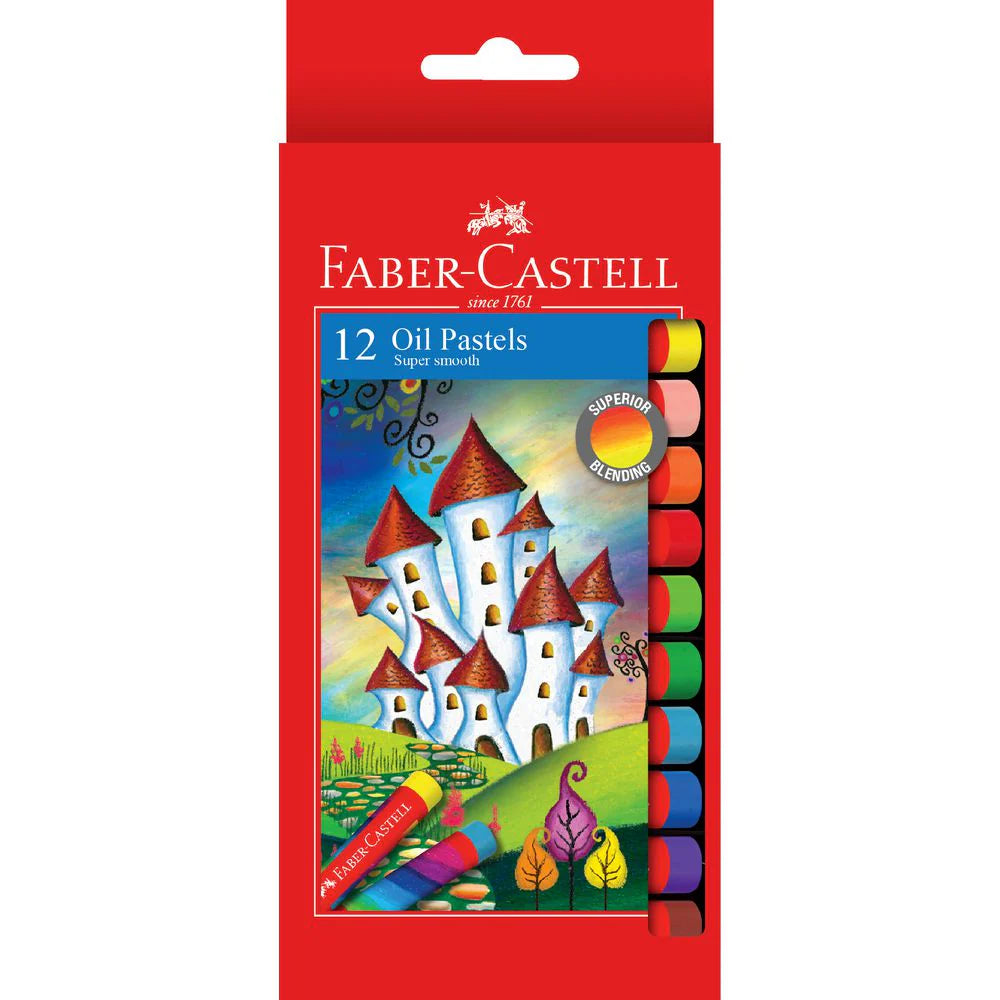 FABER CASTELL 12 Oil Pastels / ألوان زيتية فابر كاستل 12 لون