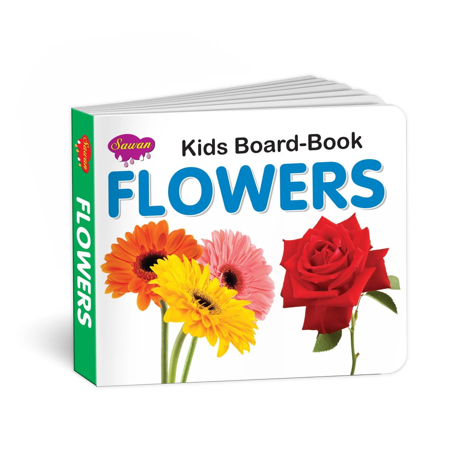 Kids Board-Book Flowers / كتاب لوحي للأطفال: الزهور