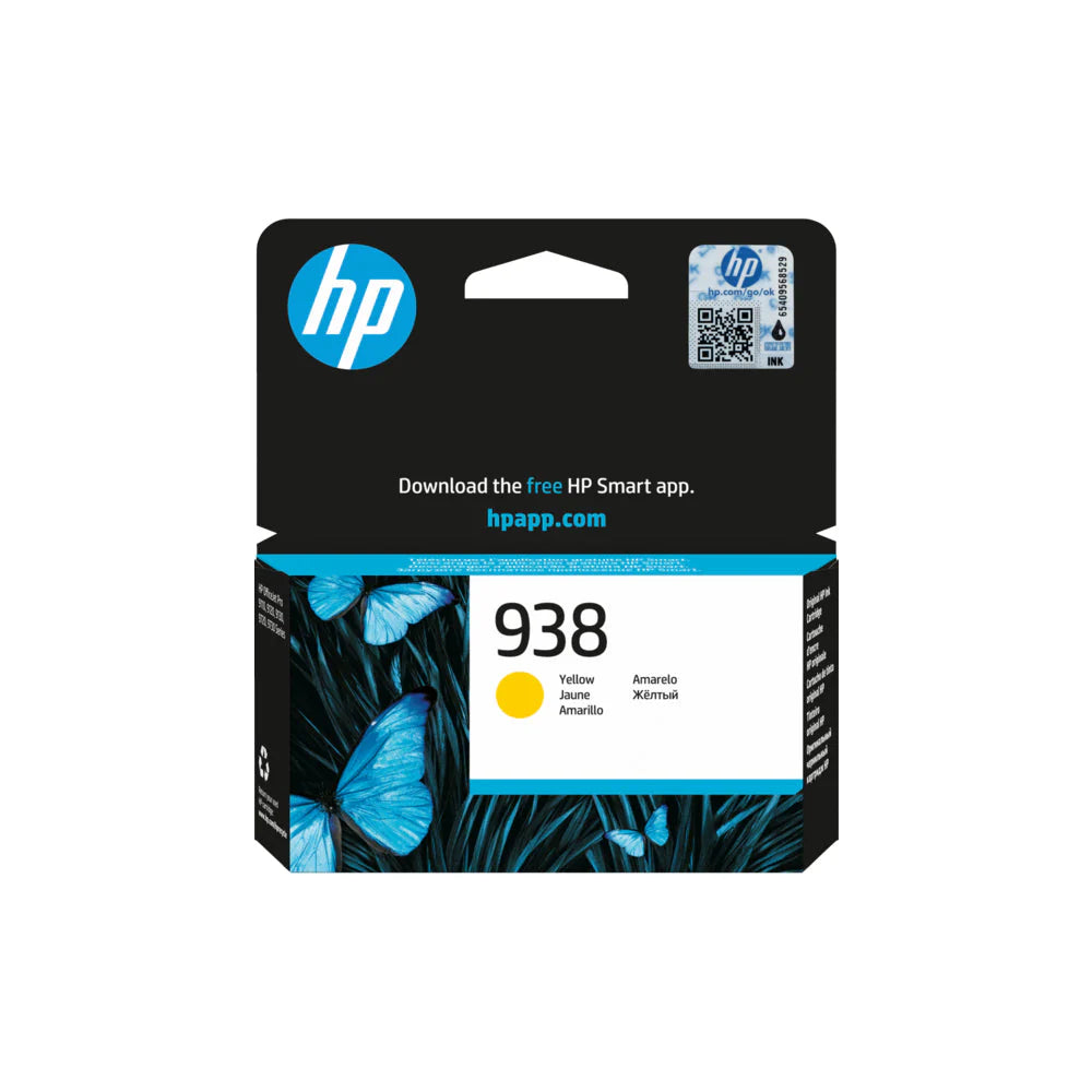 Original HP Ink Cartridge 938 Yellow 80* pages / خرطوشة حبر أصلية HP 938 أصفر 80* صفحة