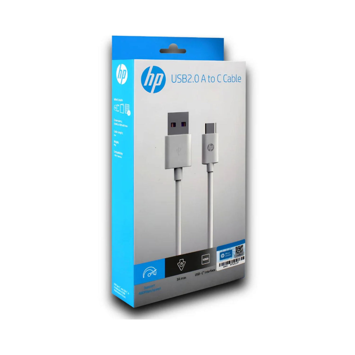 HP USB 2.0A to C Cable / كابل HP ‏USB-A 2.0 إلى USB-C