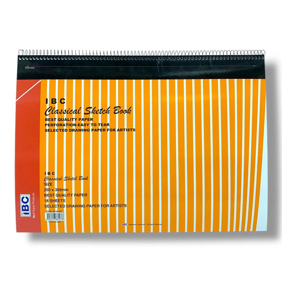 IBC Classical Sketch Book - 18 Sheets / دفتر سكتش كلاسيكي IBC ‏250×350 مم