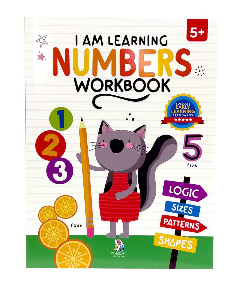 I am learning NUMBERS workbook 5+ / كراس تعلم الأرقام – 5 سنوات فما فوق