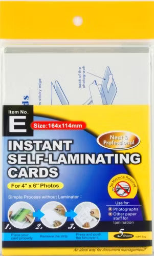 INSTANT SELF-LAMINATING CARDS / بطاقات ذاتية التغليف الفوري