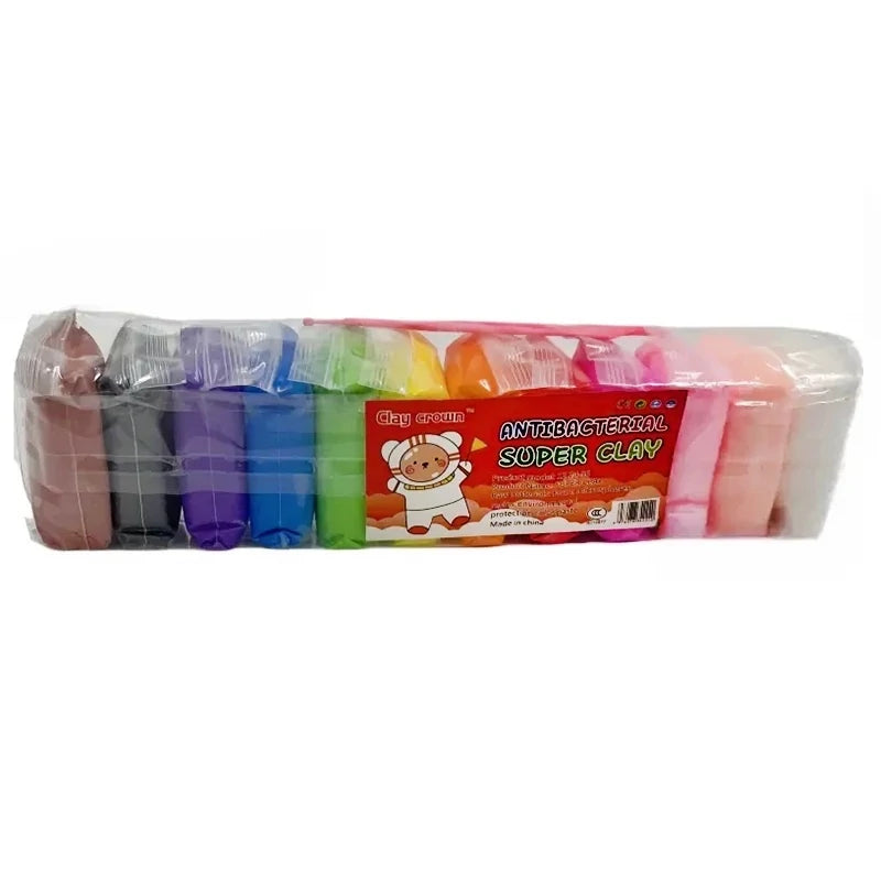 ANTIBACTERIAL SUPER CLAY 12 Colors / الطين الفائق المضاد للبكتيريا – 12 لونًا