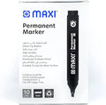 MAXI Permanent Marker 10 Pcs Black / ماكسي قلم ماركر دائم ×10 أسود