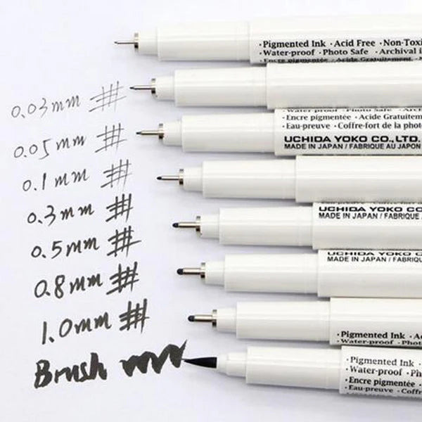 MARVY 8 BLACK LINERS / أقلام تحديد سوداء من مارفي – 8 قطع