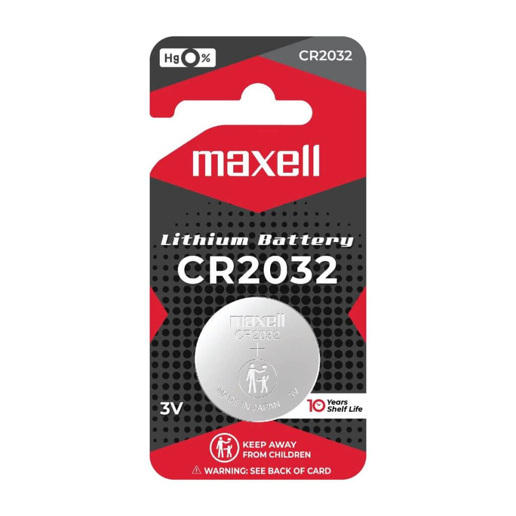 Maxell Lithium Battery 3V, CR2032 / بطارية ليثيوم ماكسيل 3 فولت، CR2032
