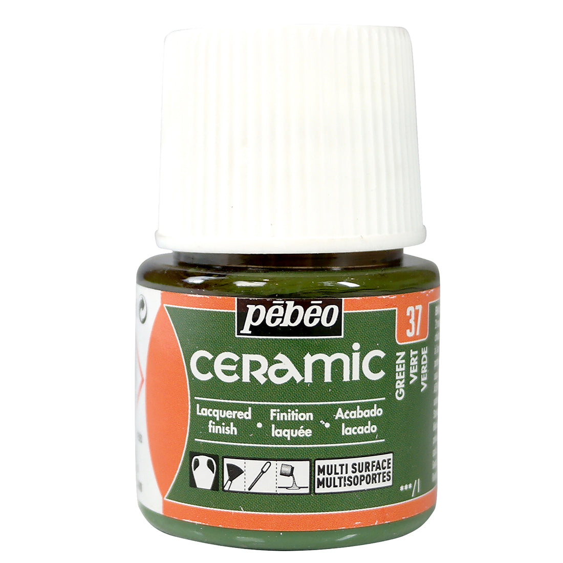 Pebeo Ceramic Gloss Paint Vert Green / بيبو سيراميك لون لامع أخضر فاتح