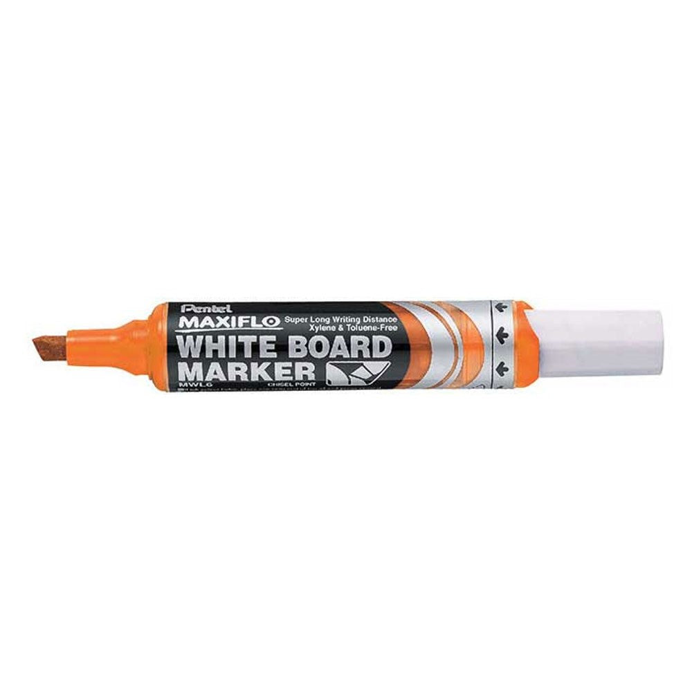 Pentel Maxiflo Whiteboard Marker Orange / بنتل ماكسي فيلو ماركر سبورة بيضاء
