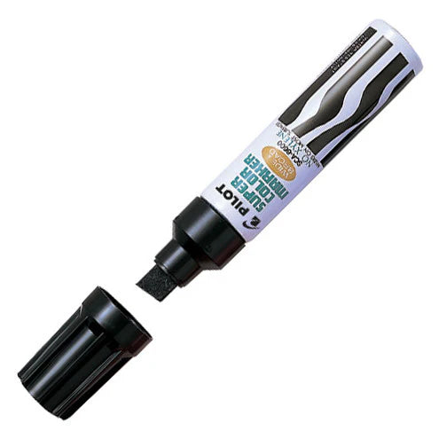 PILOT Super color marker WIDE & BROAD Black / بايلوت سوبر كولر، ماركر عريض وواسع، أسود