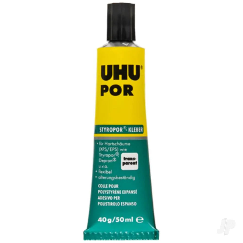 UHU POR – Special Adhesive for Expanded Polystyrene (Styrofoam) 50ml / غراء يهو لبلورات البوليسترين الموسعة
