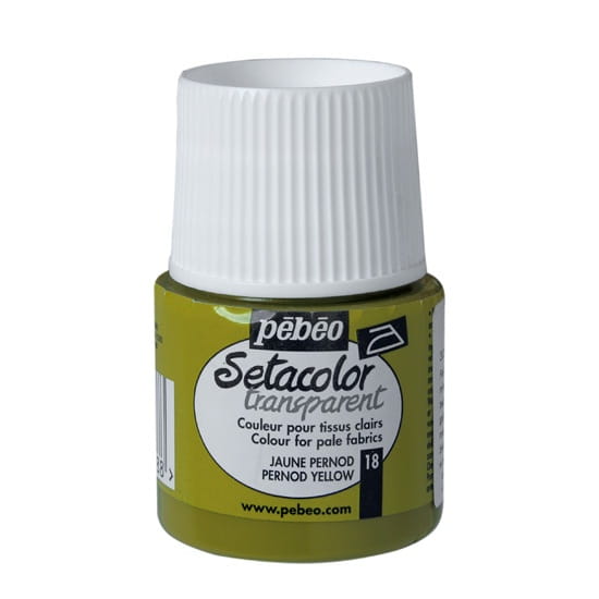 pebeo Setacolor transparent 18 Pernod Yellow /بيبيو سيتاكولور شفاف 18 – أصفر بيرنو