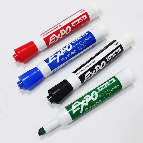 4 Expo Markers with Duster / أقلام إكسبو للسبورة عدد 4 مع ممسحة
