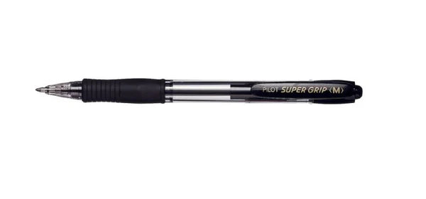Pilot SUPER GRIP Pen (M) Black / قلم بايلوت سوبر جريب (متوسط) أسود