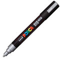 uni POSCA 1.8-2.5 mm, Metallic Silver Marker / قلم أوني بوسكا 1.8–2.5 مم، معدني، فضي