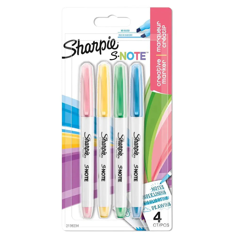 Sharpie S.NOTE creative marker 4 Pcs / أقلام شاربي S.NOTE إبداعية (عدد 4)