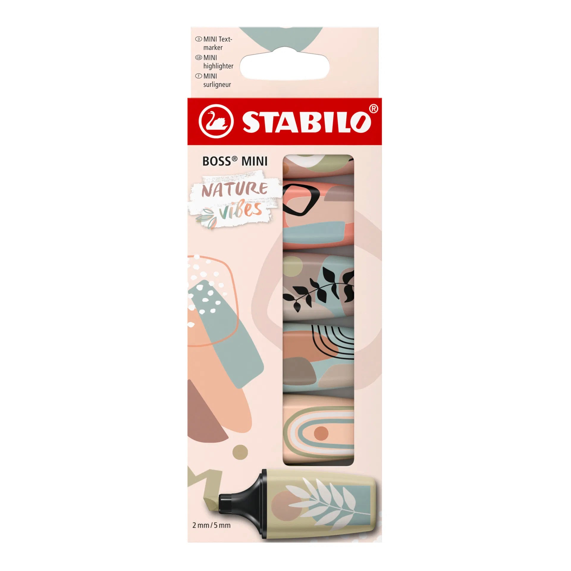 STABILO BOSS MINI 2mm/5mm 6Pcs / أقلام تمييز STABILO BOSS MINI 2مم/5مم 6 قطع