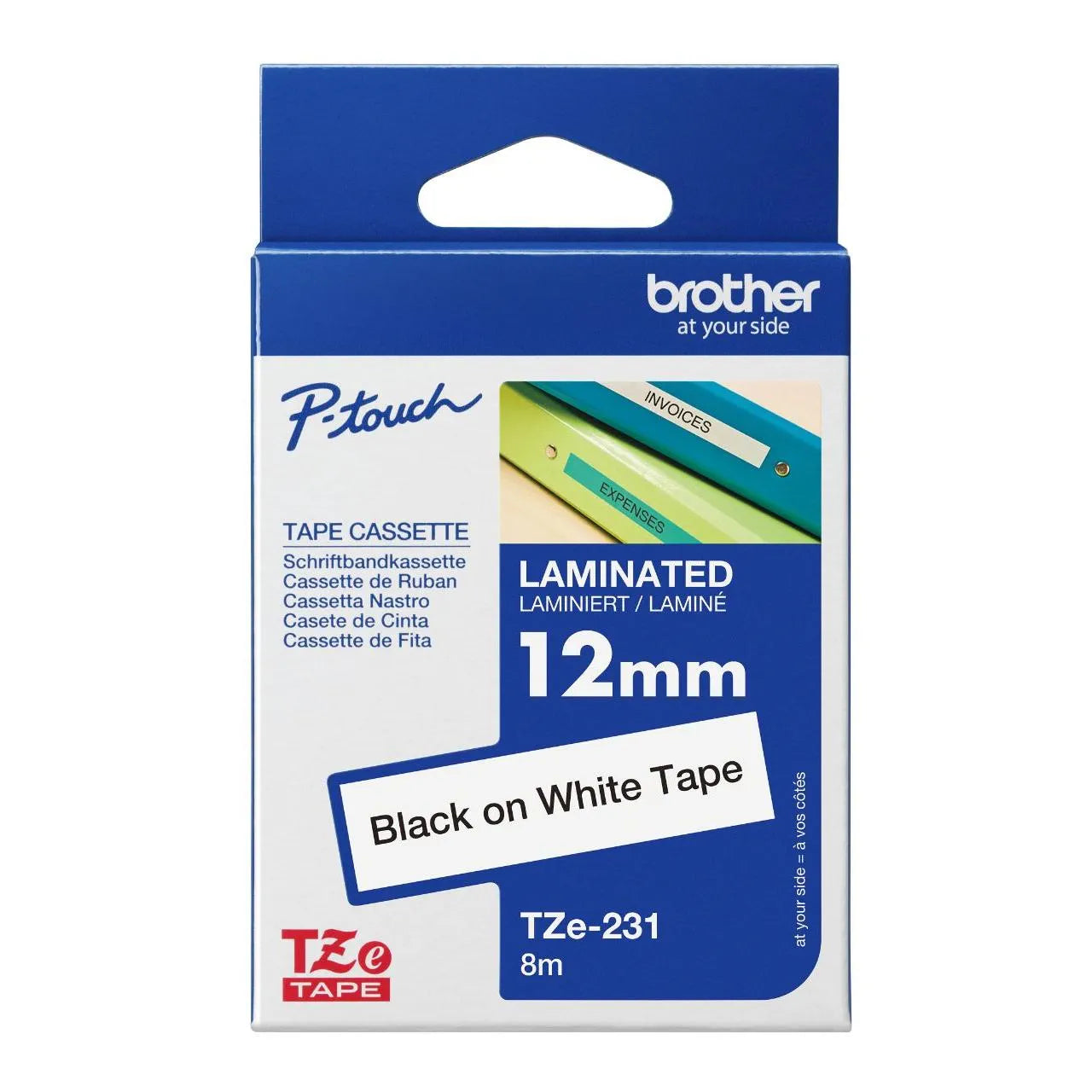 BROTHER P-TOUCH tape cassette 12mm / شريط BROTHER P-TOUCH 12 مم