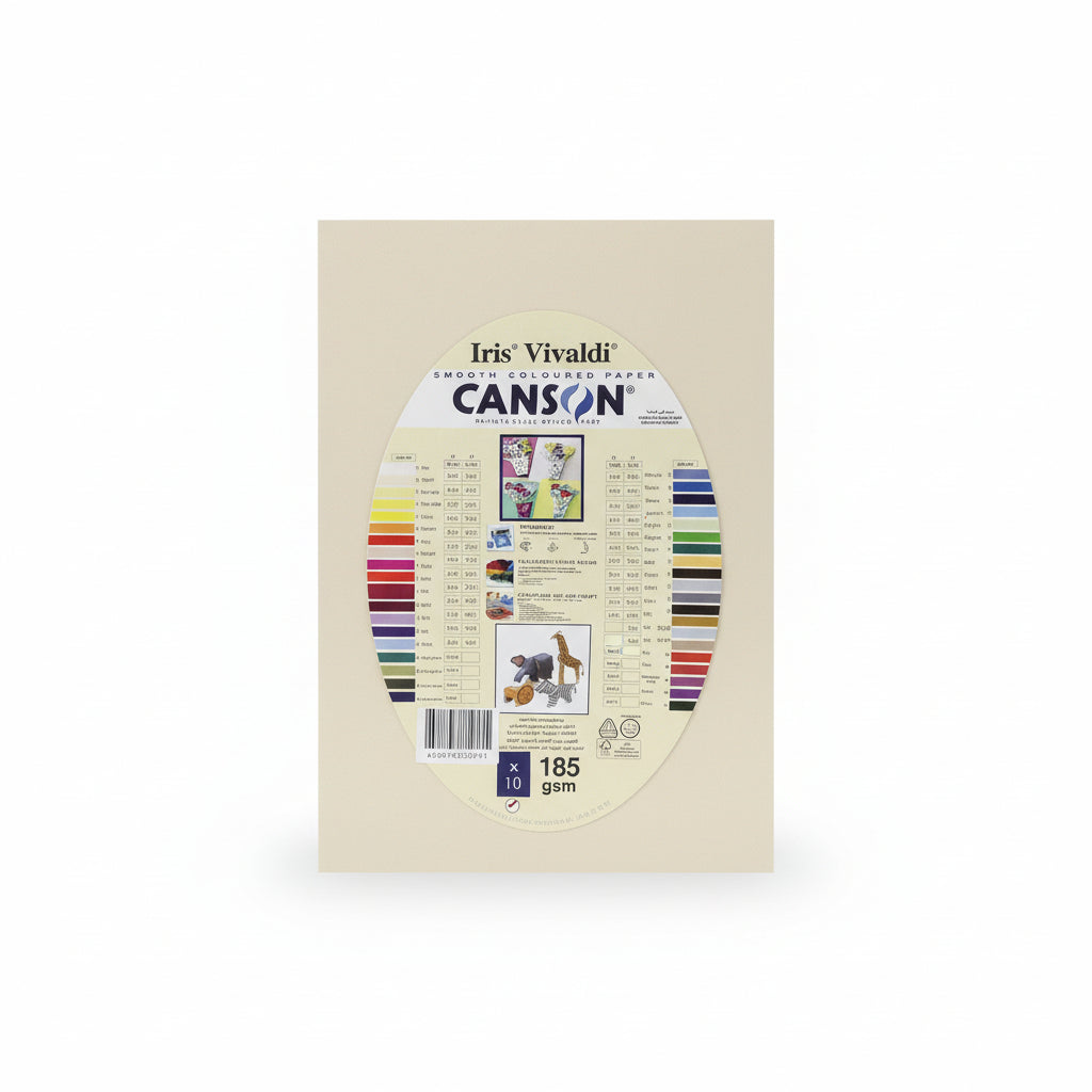 Iris Vivaldi Canson paper 185 gsm A4 x10 / ورق كانسون Iris Vivaldi ‏185 A4 جم/م² ×10