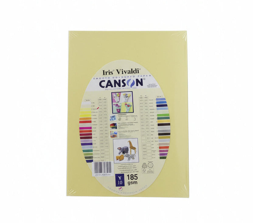 Iris Vivaldi Canson paper A4 185 gsm x10 / ورق كانسون Iris Vivaldi ‏185 A4 جم/م² ×10