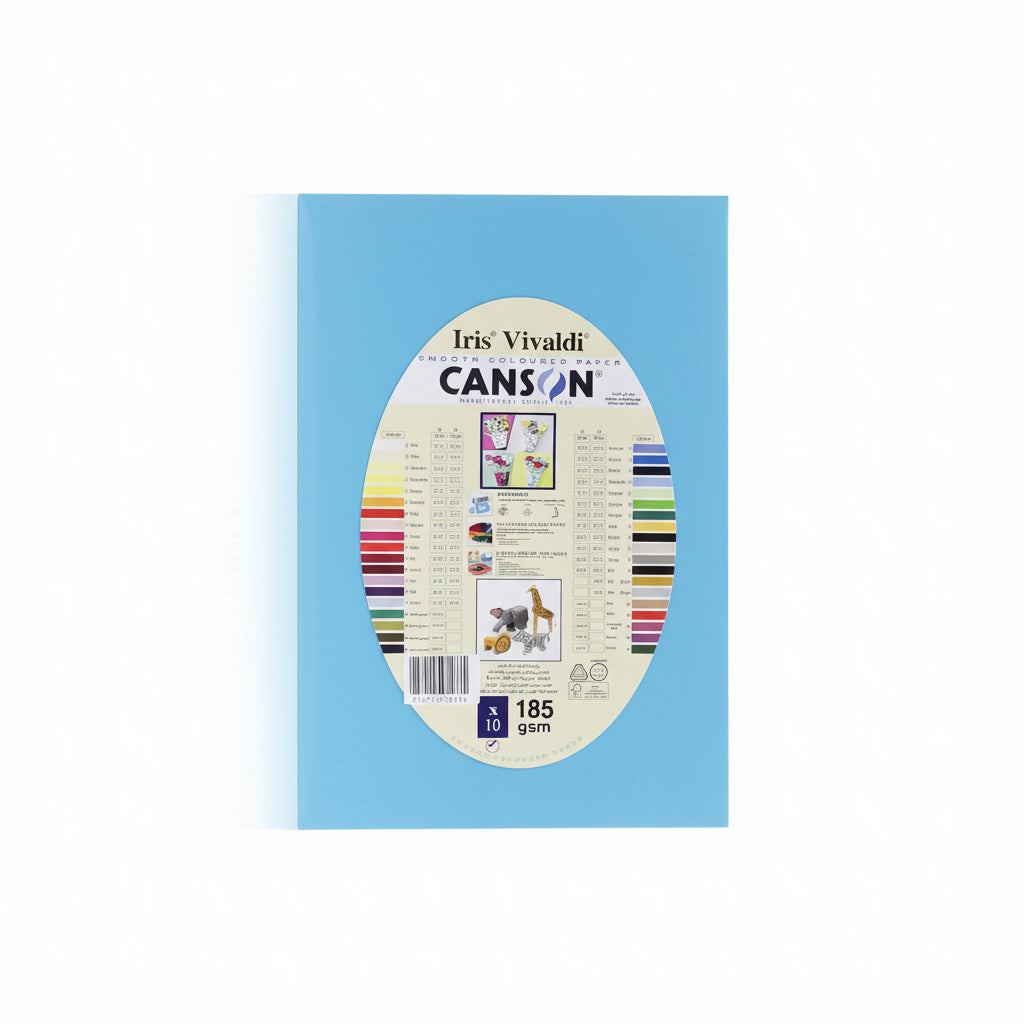 Iris Vivaldi Canson paper A4 185 gsm x10 / ورق كانسون Iris Vivaldi ‏185 A4 جم/م² ×10