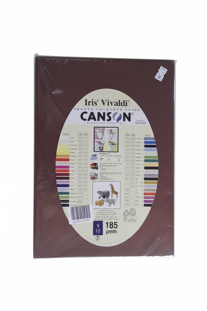 Iris Vivaldi Canson paper A4 185 gsm x10 / ورق كانسون Iris Vivaldi ‏185 A4 جم/م² ×10