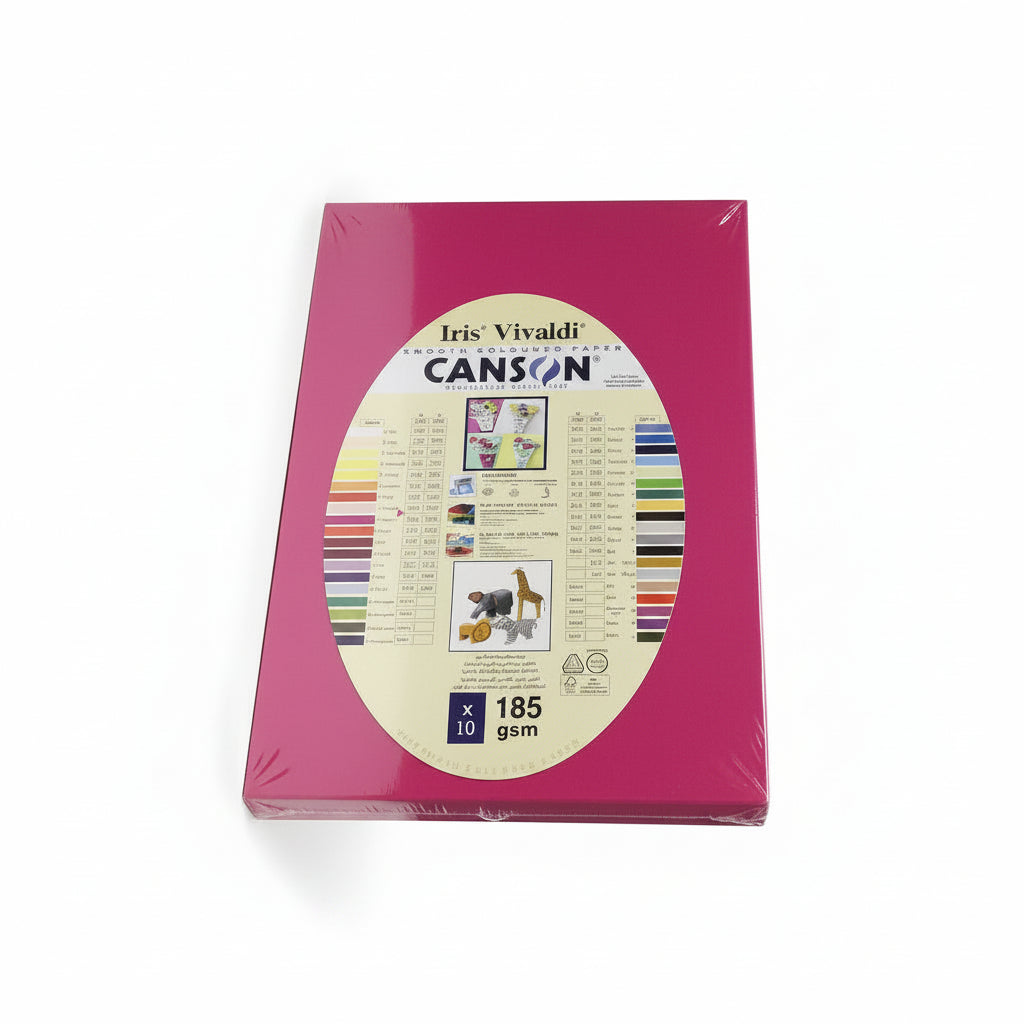 Iris Vivaldi Canson paper A4 185 gsm x10 / ورق كانسون Iris Vivaldi ‏185 A4 جم/م² ×10