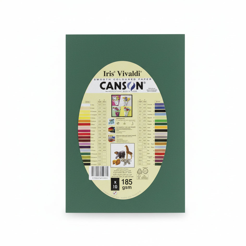 Iris Vivaldi Canson paper A4 185 gsm x10 / ورق كانسون إيريس فيفالدي A4 185 جم/م² × 10 أوراق A4
