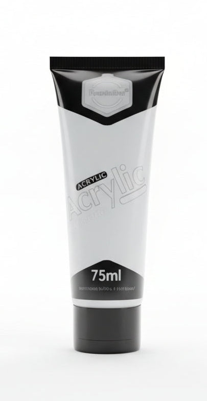 Keep smiling Metallic Acrylic Paint tube Silver 75 ml / أنبوب طلاء أكريليك معدني كيب سمايلينغ – فضي