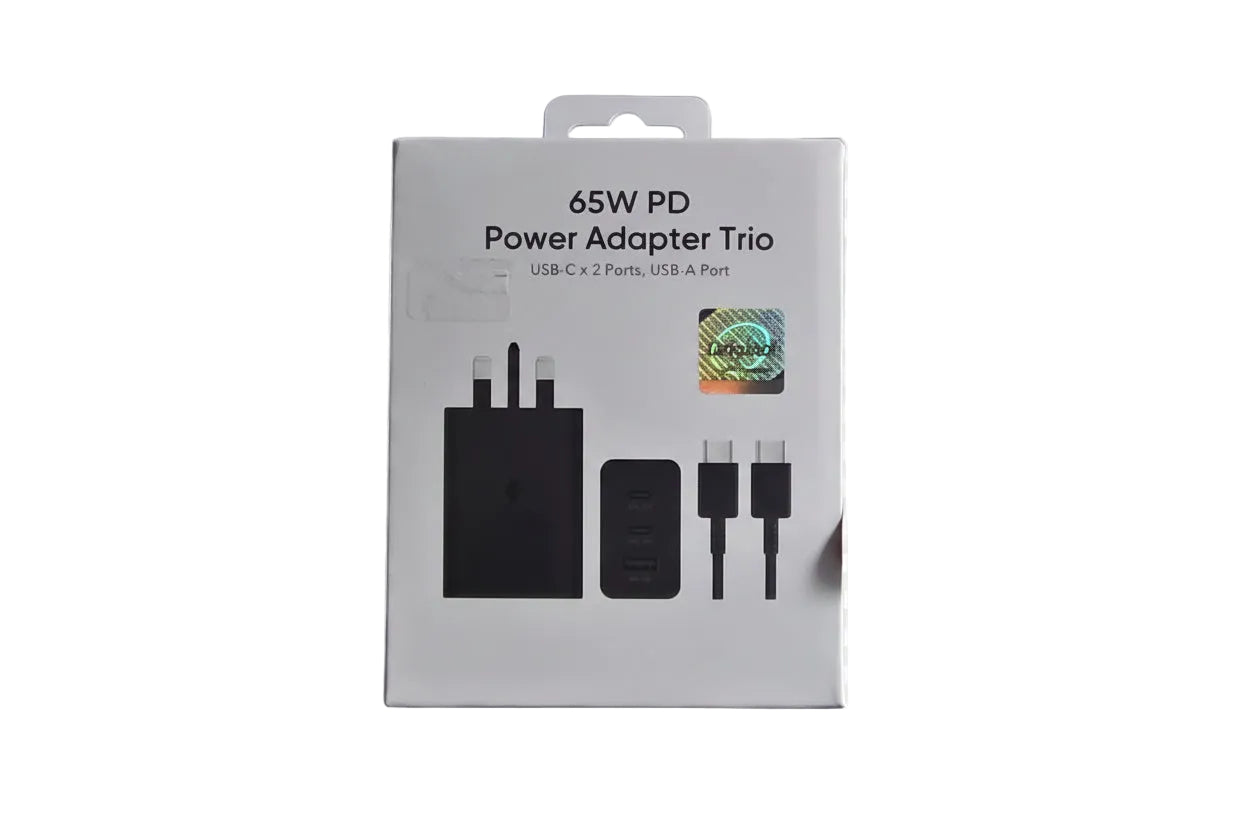 65W PD Power Adaptor trio / محوّل طاقة بقدرة 65 واط بتقنية PD – تريو