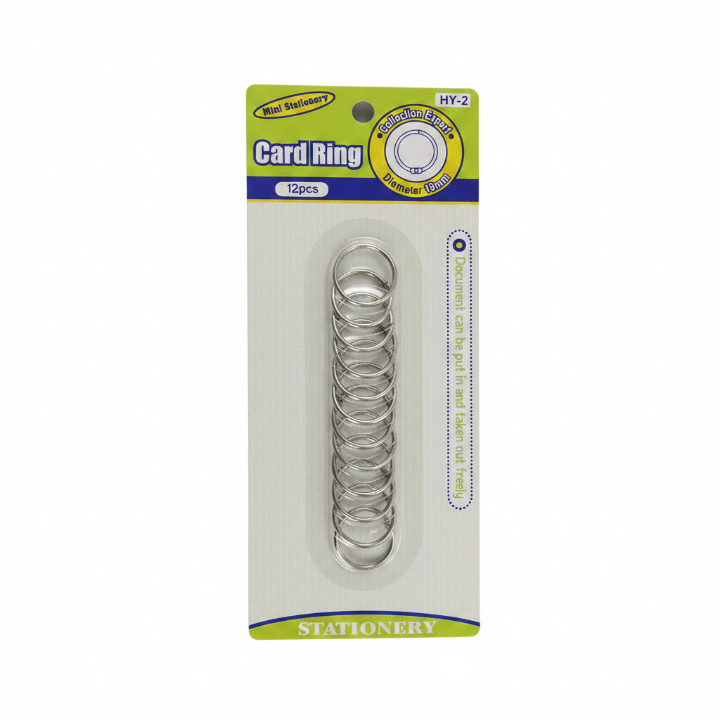 Card Ring 12 Pcs 19mm / حلقات بطاقات 12 قطعة 19مم