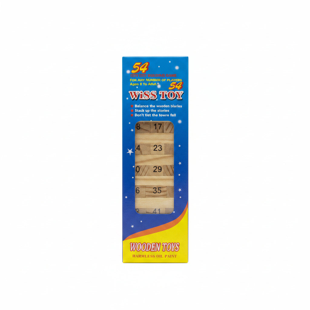 Wiss balance blocks toy 54 / لعبة مكعبات التوازن فيس