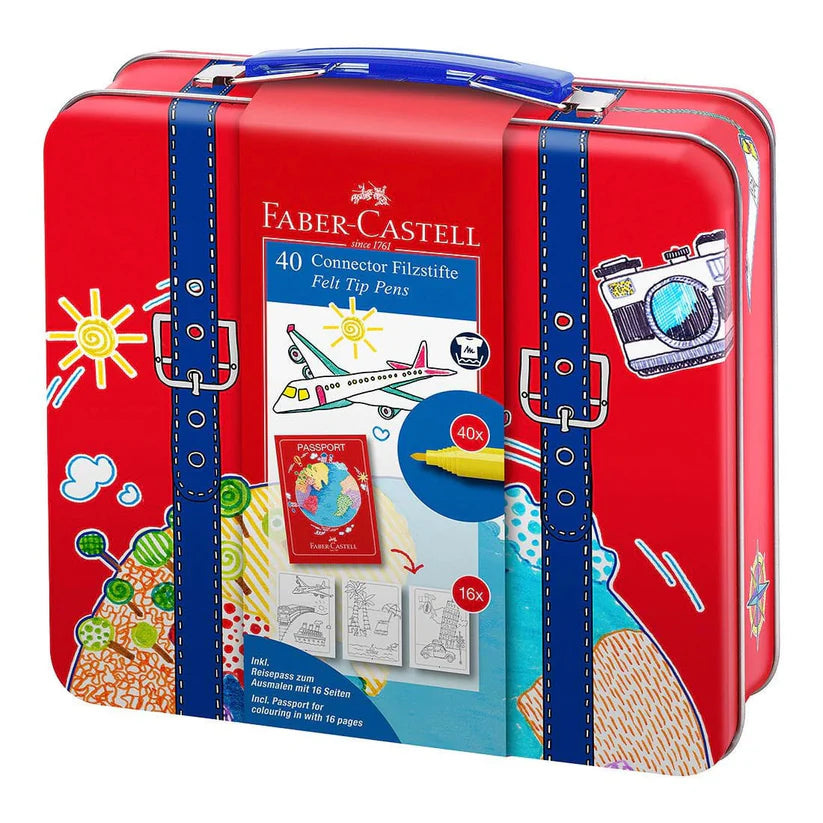Faber Castell 40 connector felt tip Pens / فابر كاستل 40 قلم كونكتور رأس لباد