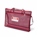 Burgundy Mesh papers pouch / حقيبة أوراق شبكية بلون عنابي
