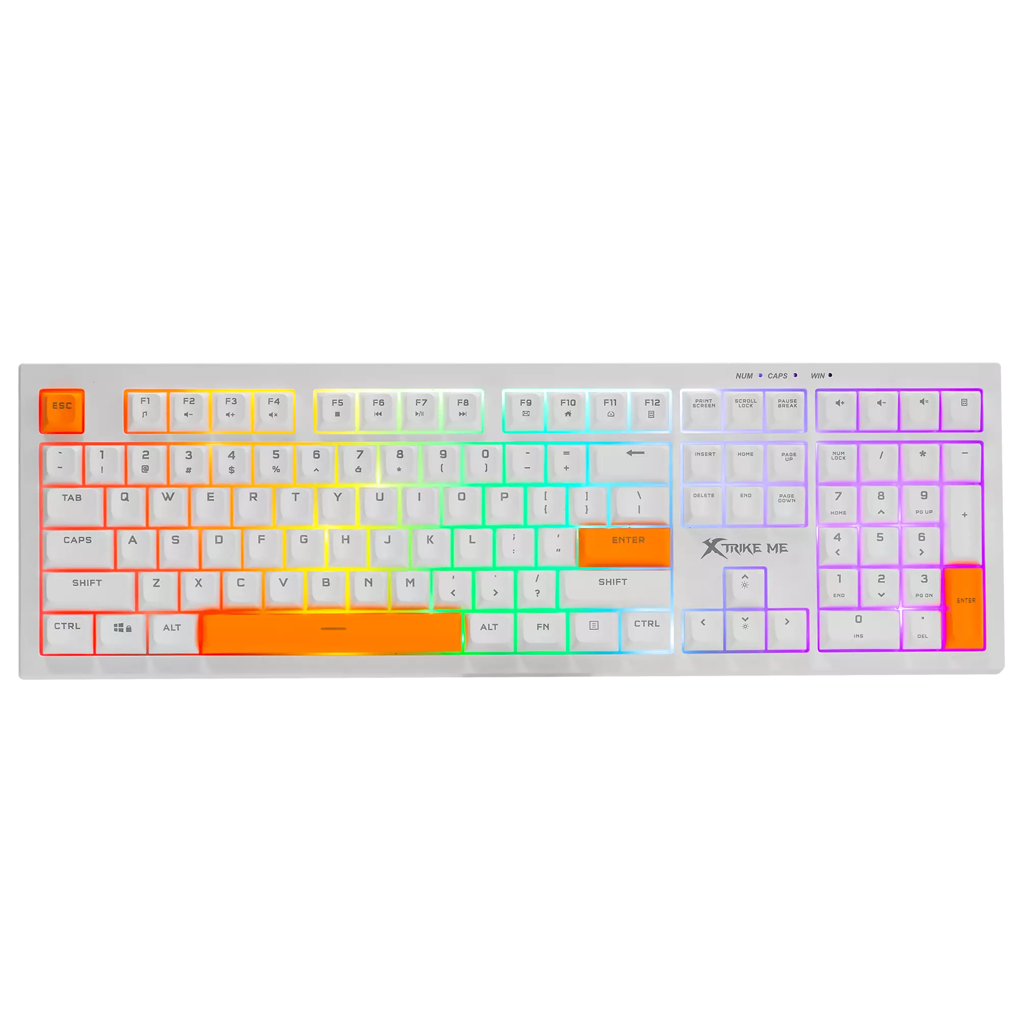 KB-512 WH MEMBRANE WIRED MUTE KEYBOARD / لوحة مفاتيح سلكية صامتة غشائية KB-512 أبيض