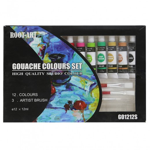 Root Art 12ml Gouache color Set / روت آرت طقم ألوان غواش 12 مل